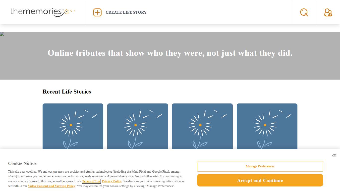 Obituaries and Life Stories | Online Obituaries | The Memories